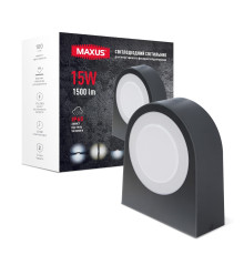 Фасадний світлодіодний світильник MAXUS MWL 15W 3CCT IP65 Black General