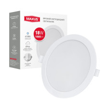 Врізний світлодіодний світильник 1-RDL-1841-IP MAXUS RDL 18W 4100K IP44 · MAXUS · 1-RDL-1841-IP