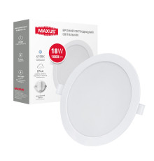 Врізний світлодіодний світильник 1-RDL-1841-IP MAXUS RDL 18W 4100K IP44