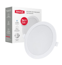 Врізний світлодіодний світильник 1-RDL-2441-IP MAXUS RDL 24W 4100K IP44