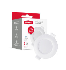 Точковий світильник Maxus 3W яскраве світло (1-SDL-011-01)