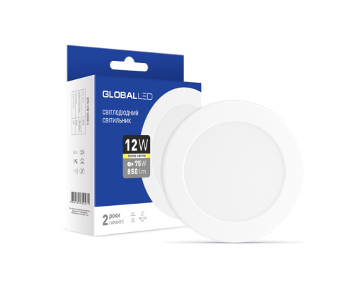 LED світильник точковий врізний Global SPN 12W тепле світло (1-SPN-007-С)