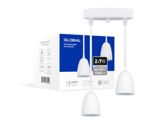 Світильник світлодіодний GPL-01C GLOBAL 14W 4100K білий