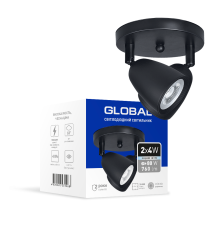 Світильник світлодіодний GSL-01C GLOBAL 8W 4100K чорний