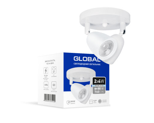 Світильник світлодіодний GSL-01C GLOBAL 8W 4100K білий