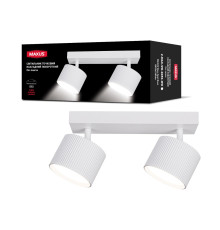 Світильник точковий накладний поворотний без лампи MAXUS Wave Spot Base GX53x2 White