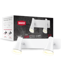 Спот світильник на 2 лампи MAXUS MSL-02W 2x4W 4100K білий