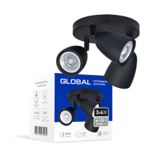 Світильник світлодіодний GSL-01C GLOBAL 12W 4100K чорний