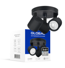 Світильник світлодіодний GSL-02C GLOBAL 12W 4100K чорний