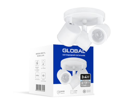 Світильник світлодіодний GSL-02C GLOBAL 12W 4100K білий