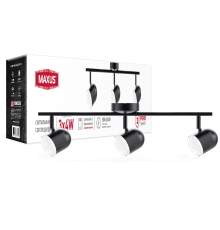 Спот світильник на 3 лампи MAXUS MSL-01C 3x4W 4100K чорний