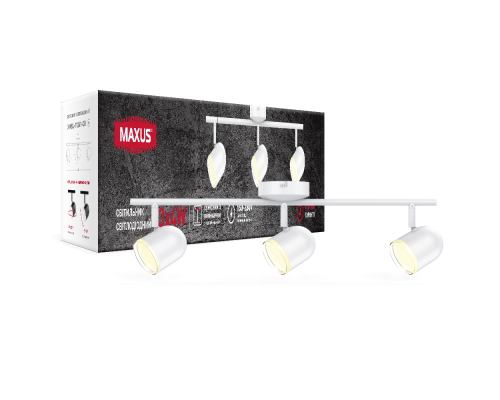 Спот світильник на 3 лампи MAXUS MSL-01C 3x4W 4100K білий
