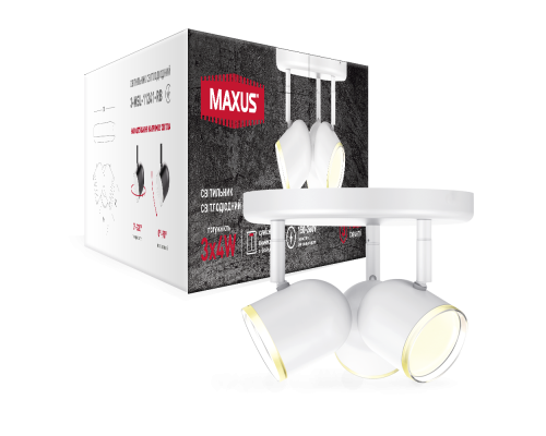 Спот світильник на 3 лампи MAXUS MSL-01R 3x4W 4100K білий