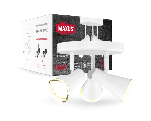 Спот світильник на 3 лампи MAXUS MSL-02R 3x4W 4100K білий