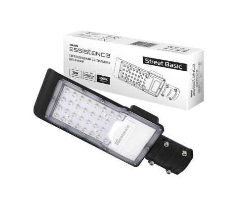Світильник вуличний Maxus assistance Street Basic 30W 850 GR