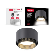 Світильник точковий накладний-врізний без лампи MAXUS Design Downlight Base GX53 Black 2in1