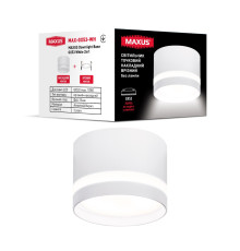 Світильник точковий накладний-врізний без лампи MAXUS Downlight Base GX53 White 2in1