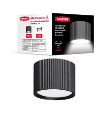 Світильник точковий накладний-врізний без лампи MAXUS Wave Downlight Base GX53 Black 2in1