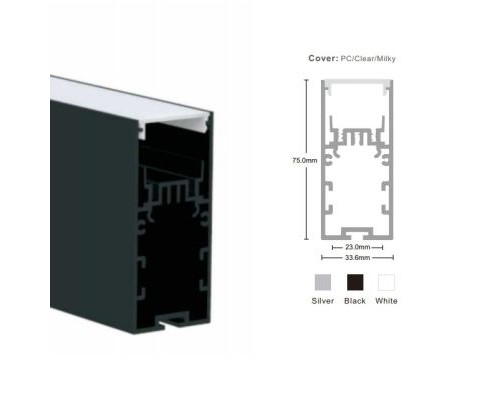 SVL_LP-SPL101A -1м. ал. профиль (в ламелях по 3м) (75х34мм) не анод.