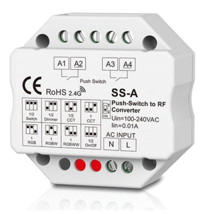 Конвертер SS-A (Push Switch to RF) · SkyDance · SS-A-KONVERTER-PUSH-SWITCH-TO-RF