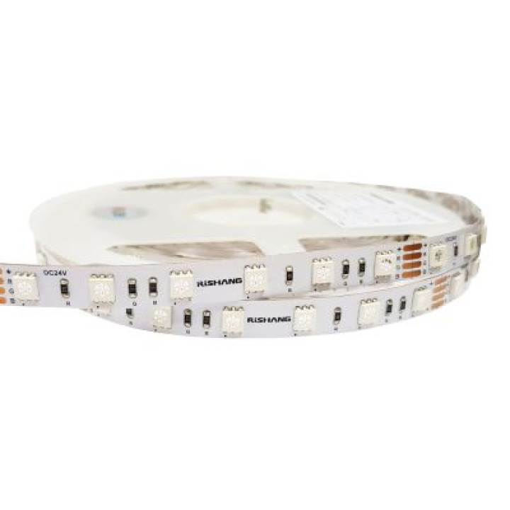 світлодіодна стрічка 5050-60-IP33-RGB-10-24 RN0060AP RGB · RISHANG · 5050-60-IP33-RGB-10-24