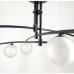 Aure - сучасна підвісна люстра в чорному каркасі