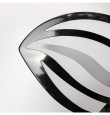 Стельова LED люстра чорна на 9 пелюсток