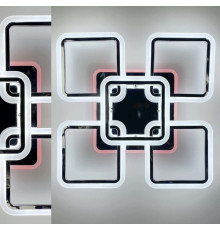 Стельова люстра LED на 4+1 ріжки квадратної форми