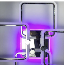 Стельова світлодіона люстра на 4 ріжки квадратної форми