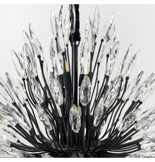 Кришталева чорна люстра репліка Lily Buds на 8 ріжків-підсвічників