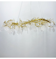 Видовжена люстра у формі гілочки з пелюстками