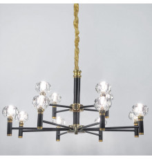 Елегантна люстра на 12 ламп з скляними плафонами
