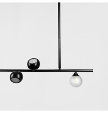 Видовжена підвісна люстра SIMPLE у чорному каркасі 100 см