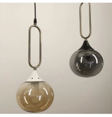 Підвісний світильник із графітовим плафоном у чорному корпусі 44х16 см