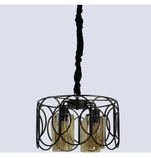 Люстра на 4 плафони в чорному корпусі