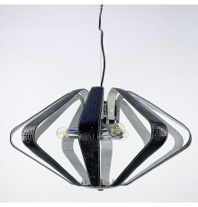 Підвісна люстра з елементами екошкіри Black Adele