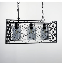 Сучасна люстра в стилі Loft на три лампи з плафонами графіт або янтар