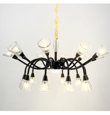 Підвісний світильник із закрученими ріжками у чорному каркасі