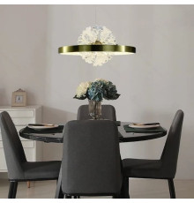 Люстра у флористичних мотивах з декоративними квітками Ø 60 см