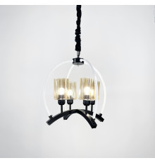 Люстра Loft у чорно-білому каркасі
