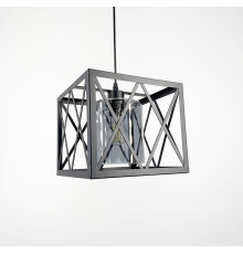 Підвісний світильник у геометричному чорному каркасі