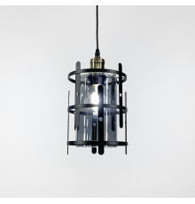 Вінтажний підвісний світильник у чорному каркасі