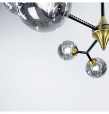 Люстра молекула на 10 графітових плафонів