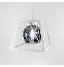 Світильник Лофт у корпусі білого кольору із графітовим плафоном