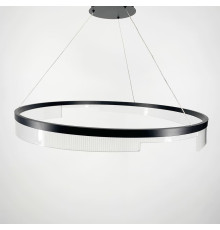 Дизайнерський світильник у чорному каркасі Ø 80 см