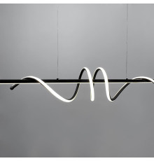 Видовжена люстра Wave у чорному корпусі 100 см