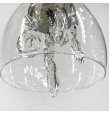 Світильник із  скляним плафоном та кришталем