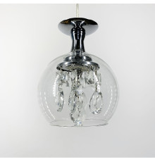 Дивовижний світильник із прозорим плафоном та кришталем