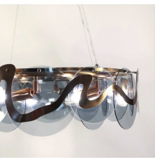 Підвісний світильник з пластинами блакитно-сірого кольору