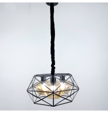 Люстра на 3 плафони янтар або графіт